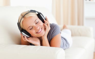 Woman enjoying some music